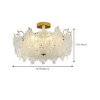 Geometric Round Ceiling Light Fixture for Modern Living Room
