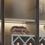 79 Modern Wooden Lighted Storage Cabinet for Indoor Display