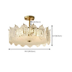 Geometric Round Ceiling Light Fixture for Modern Living Room