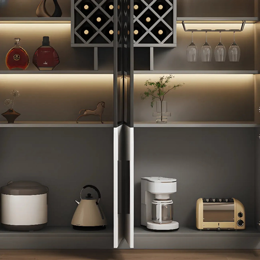 79 Modern Wooden Lighted Storage Cabinet for Indoor Display