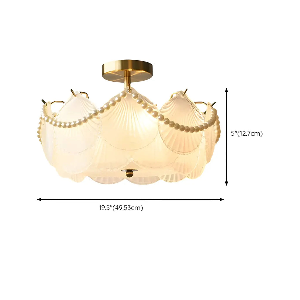 Geometric Round Ceiling Light Fixture for Modern Living Room