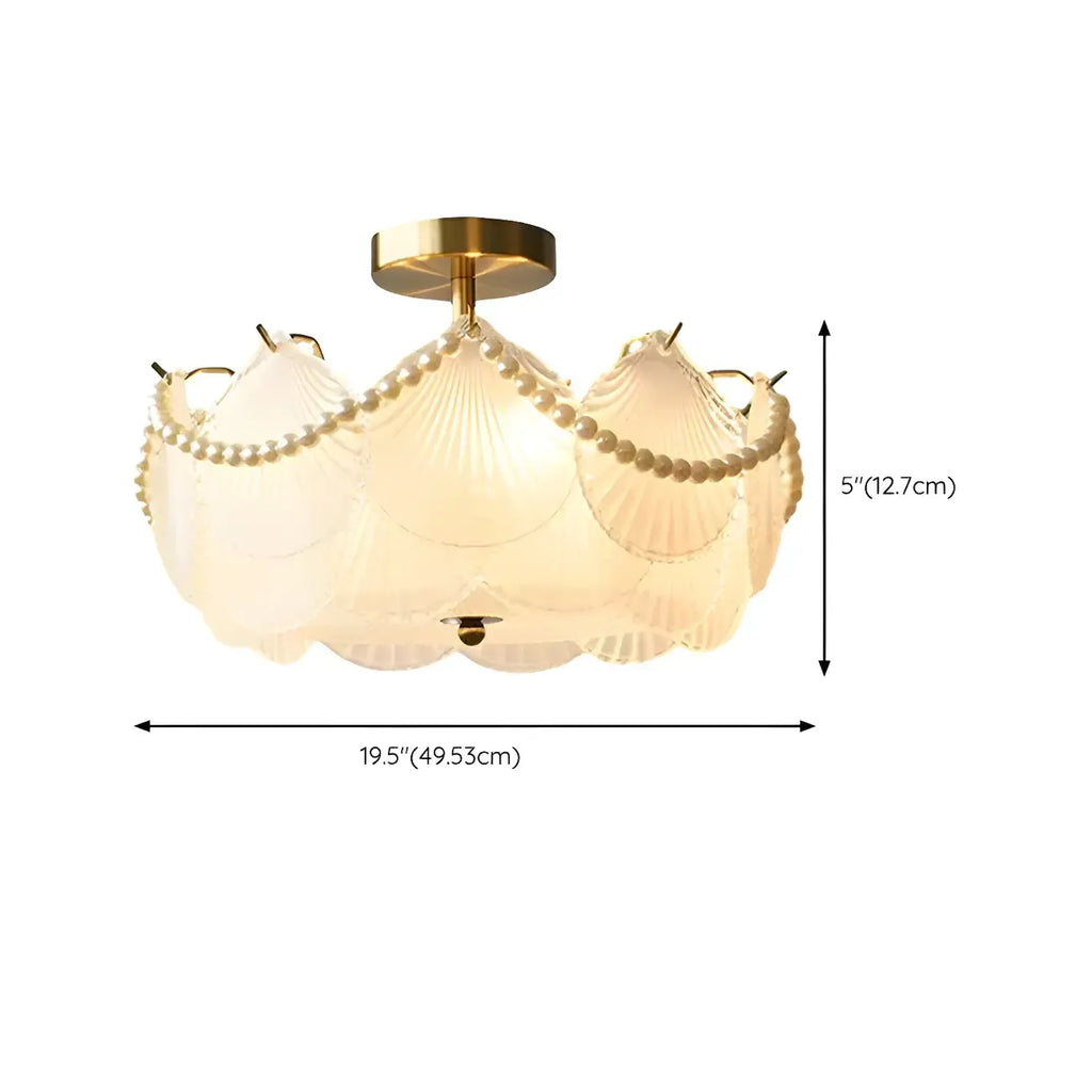 Geometric Round Ceiling Light Fixture for Modern Living Room