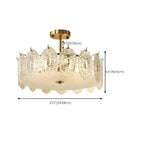 Geometric Round Ceiling Light Fixture for Modern Living Room