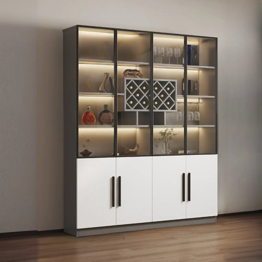 79 Modern Wooden Lighted Storage Cabinet for Indoor Display