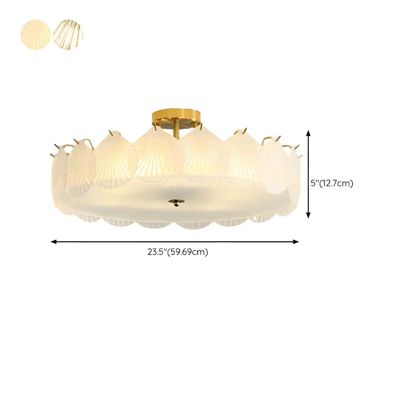 Geometric Round Ceiling Light Fixture for Modern Living Room