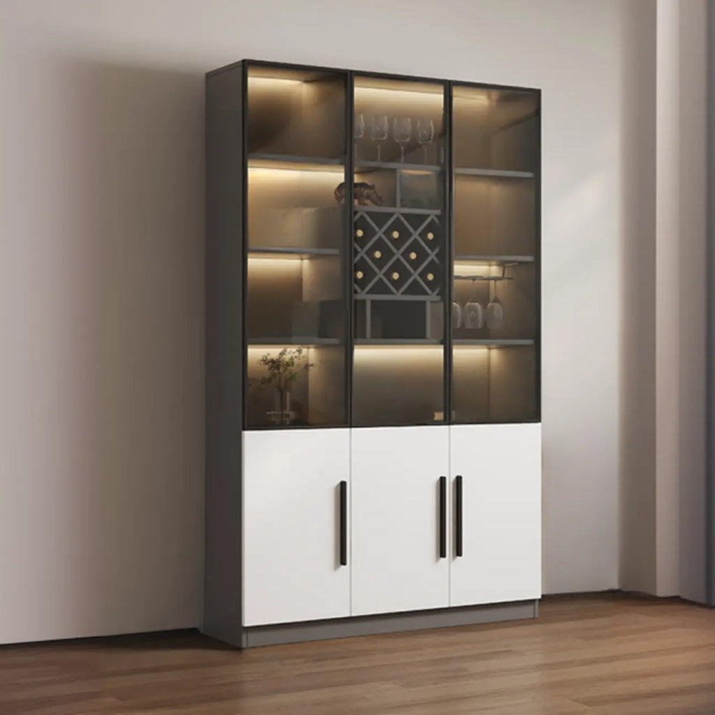 79 Modern Wooden Lighted Storage Cabinet for Indoor Display