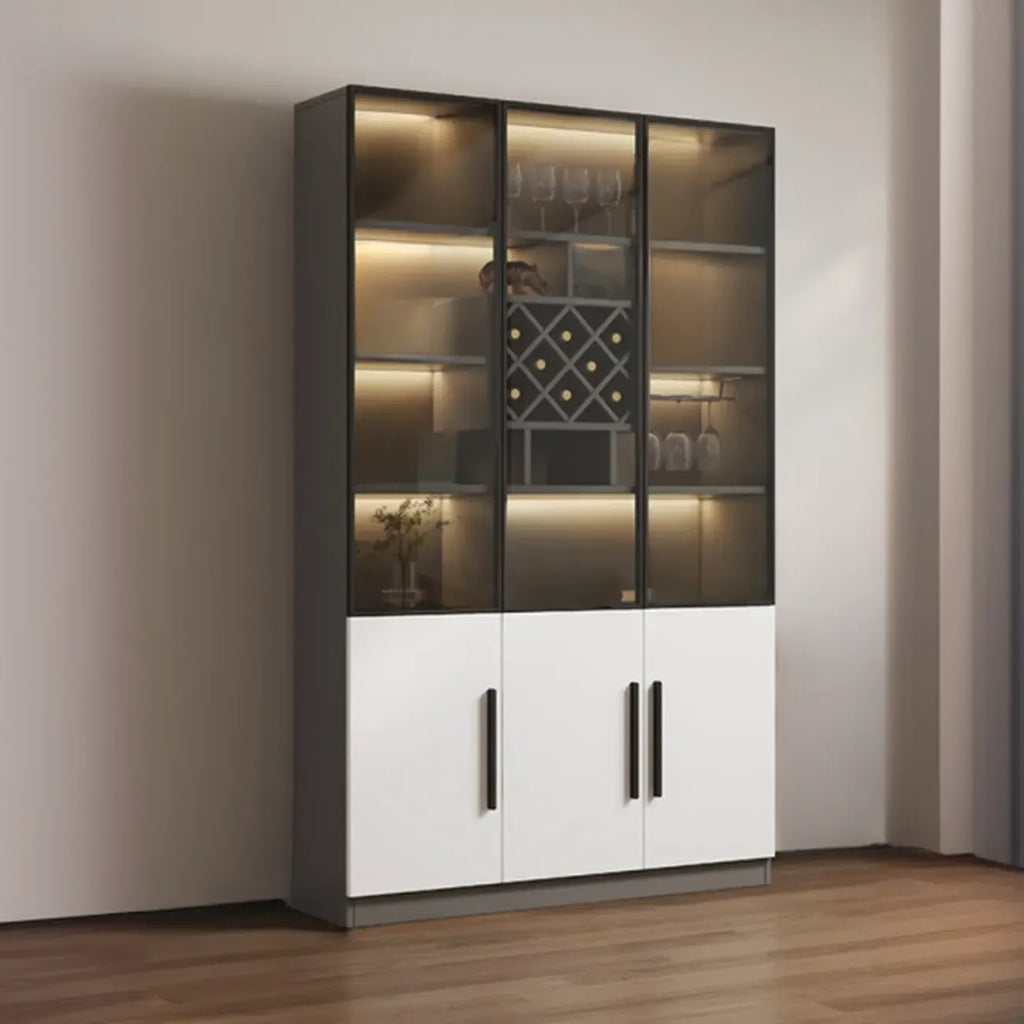 79 Modern Wooden Lighted Storage Cabinet for Indoor Display