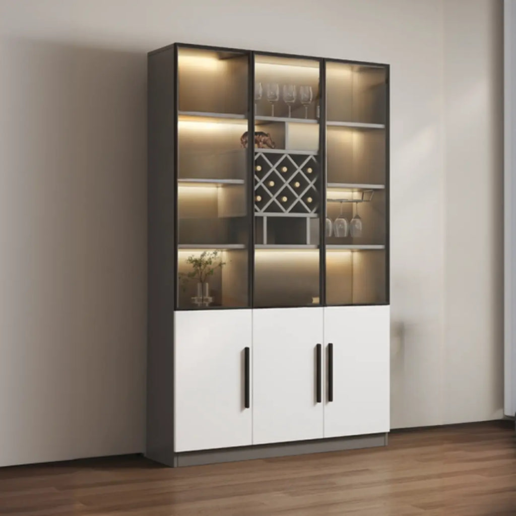 79 Modern Wooden Lighted Storage Cabinet for Indoor Display