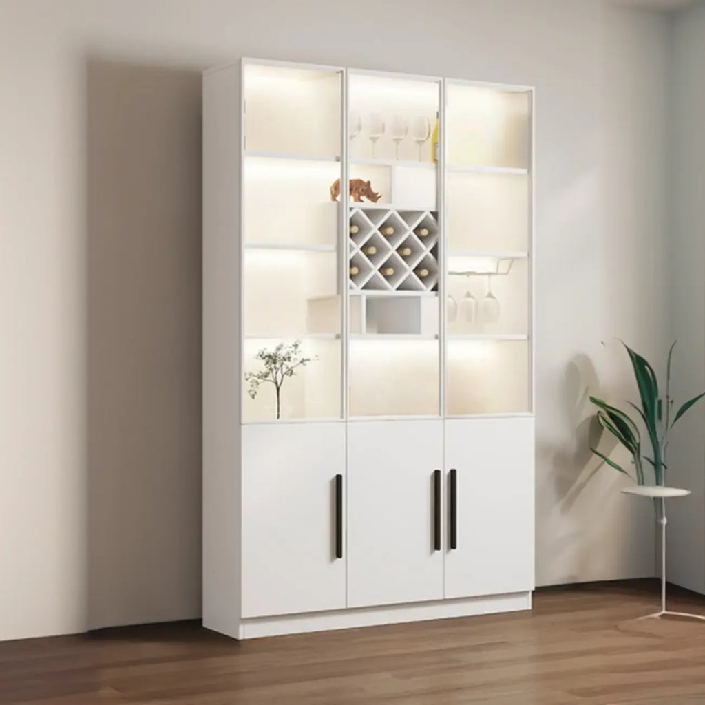 79 Modern Wooden Lighted Storage Cabinet for Indoor Display