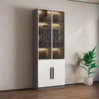 79 Modern Wooden Lighted Storage Cabinet for Indoor Display