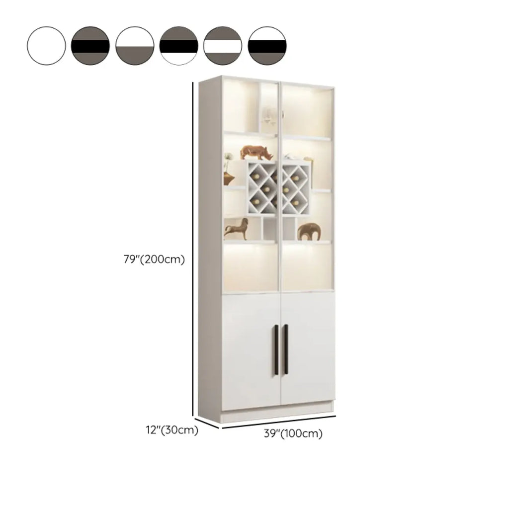 79 Modern Wooden Lighted Storage Cabinet for Indoor Display