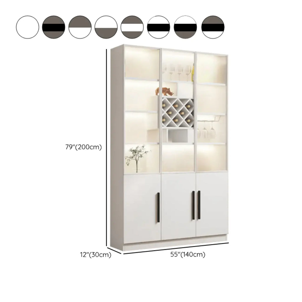 79 Modern Wooden Lighted Storage Cabinet for Indoor Display