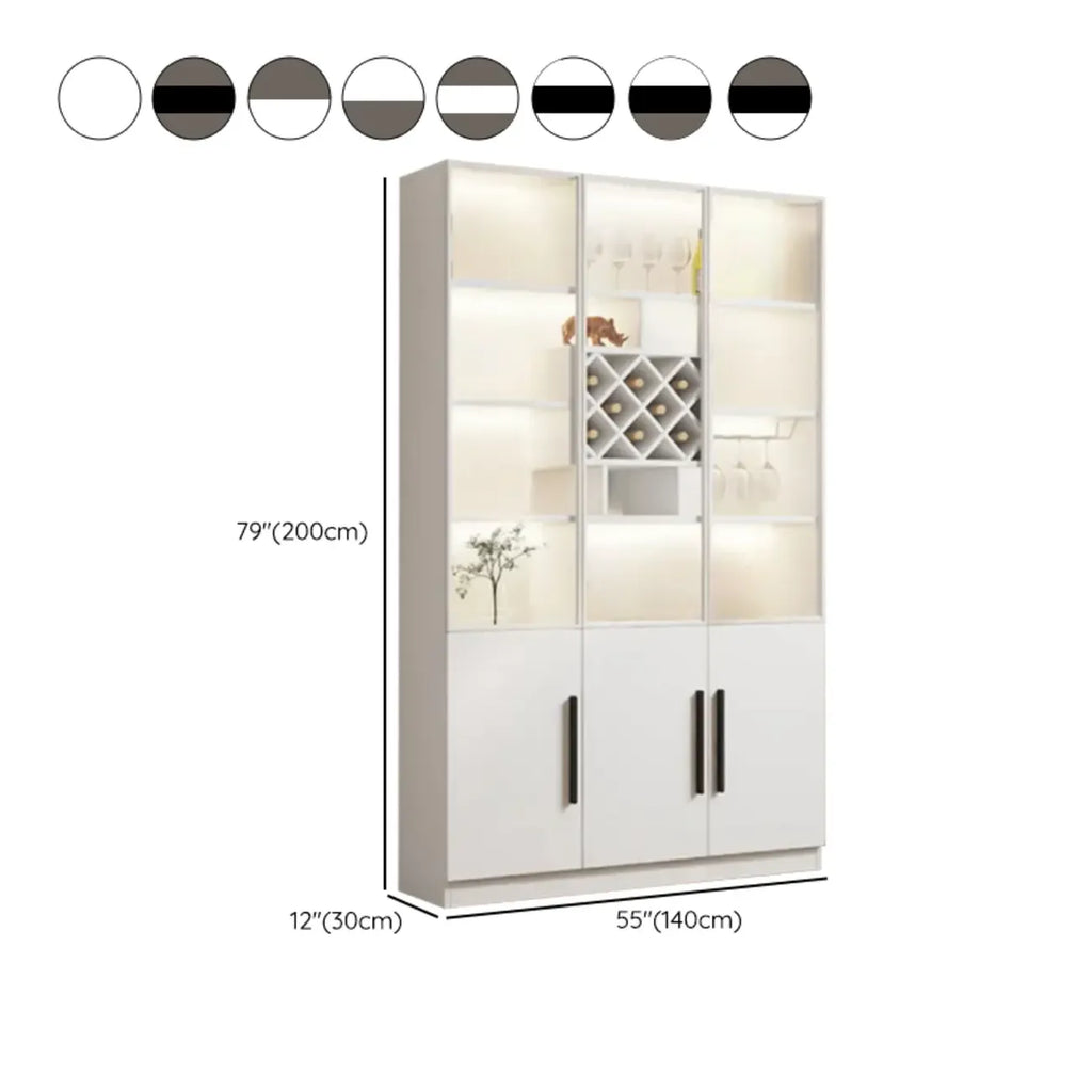 79 Modern Wooden Lighted Storage Cabinet for Indoor Display