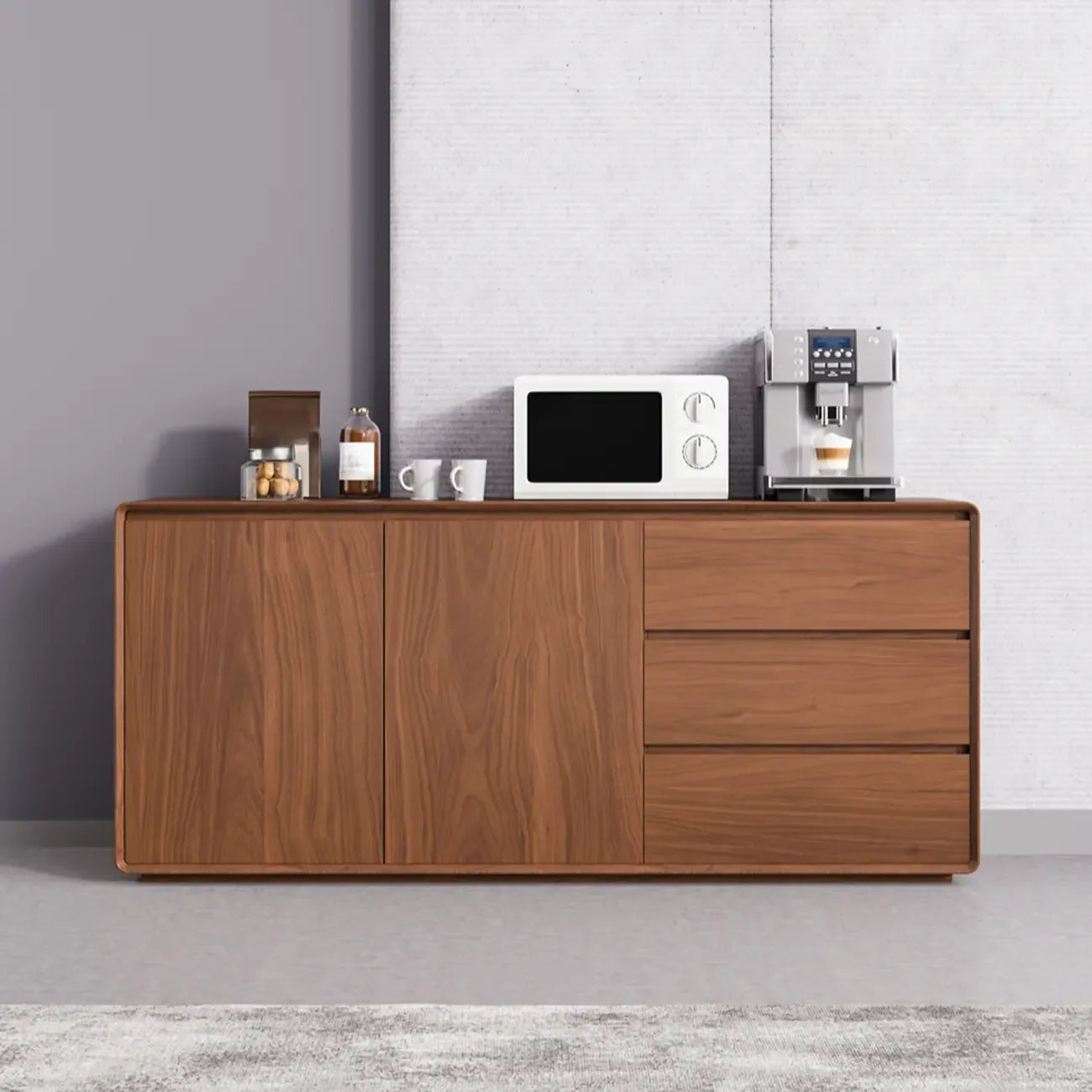 Modern Wooden Sideboard with Drawers for Kitchen