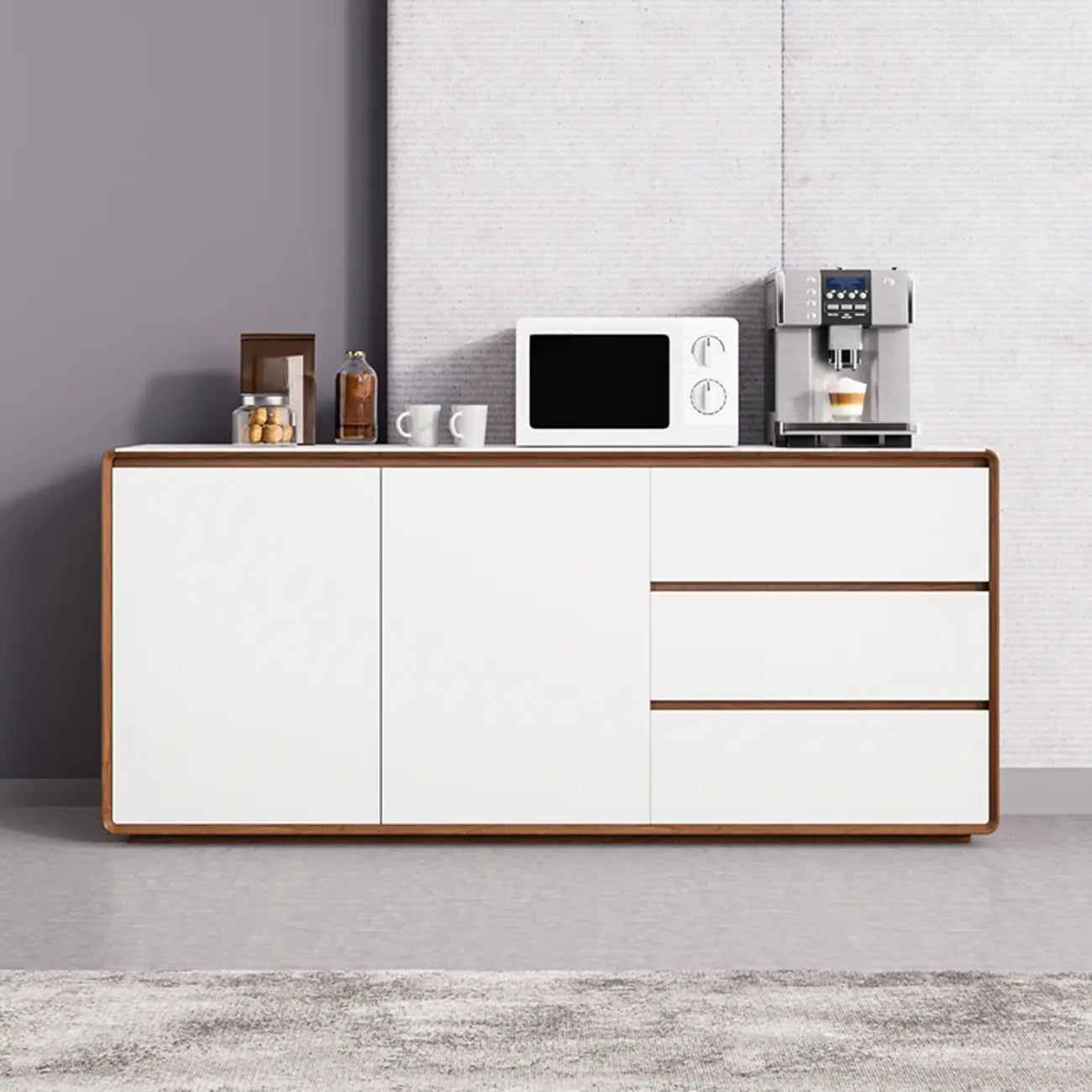 Modern Wooden Sideboard with Drawers for Kitchen