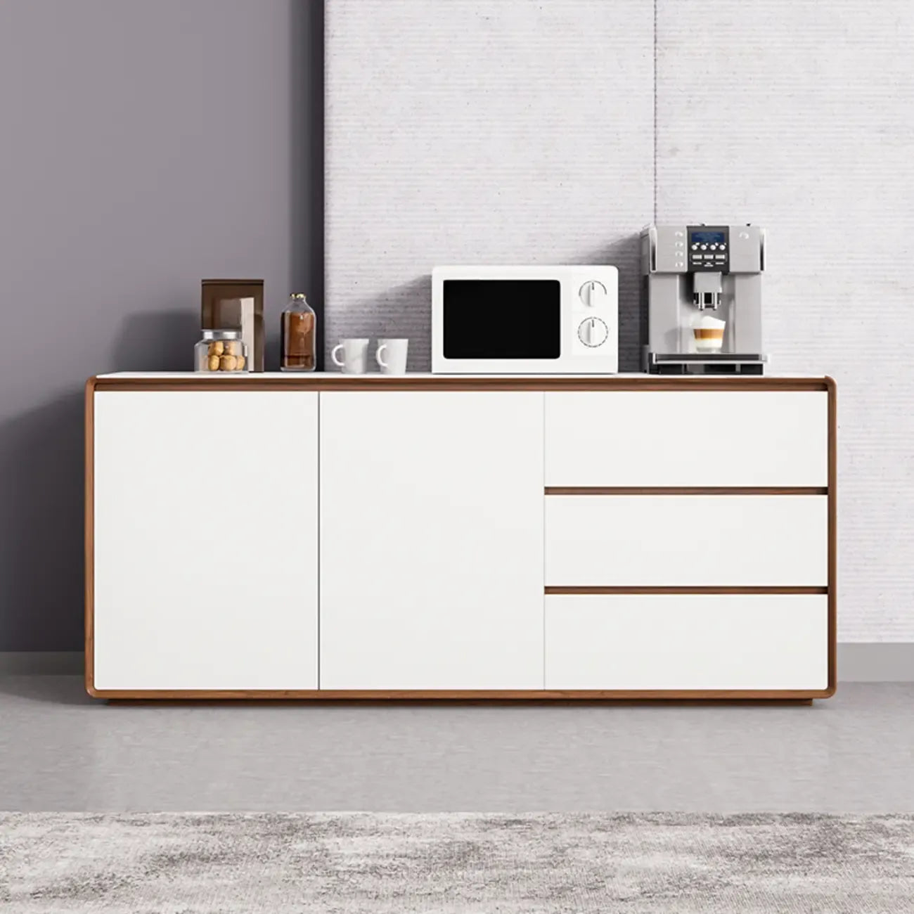 Modern Wooden Sideboard with Drawers for Kitchen