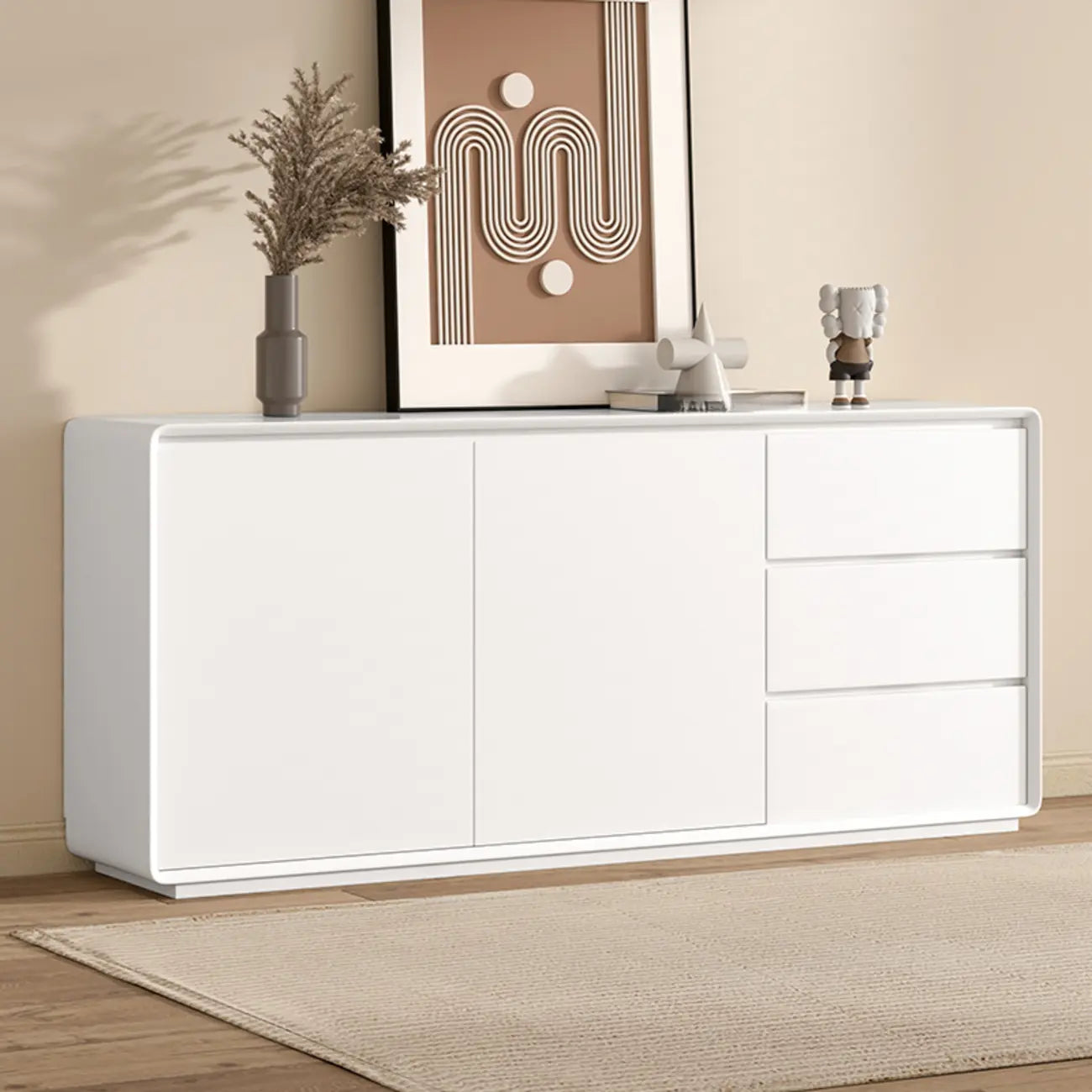 Modern Wooden Sideboard with Drawers for Kitchen