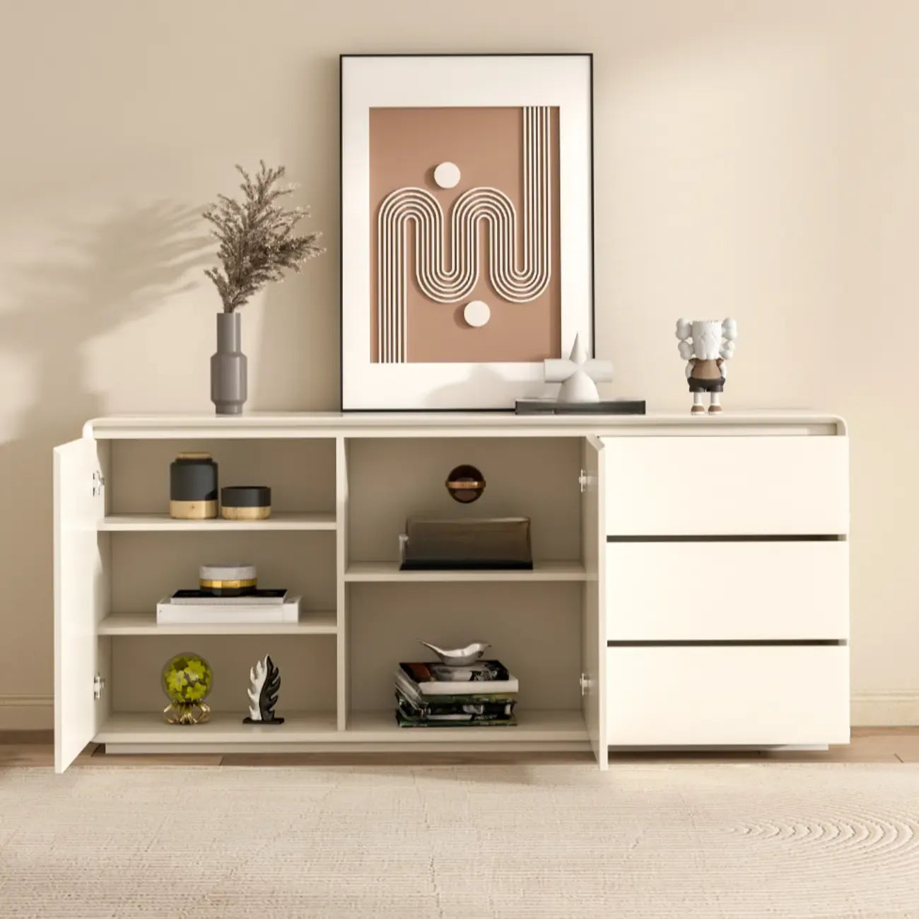 Modern Wooden Sideboard with Drawers for Kitchen