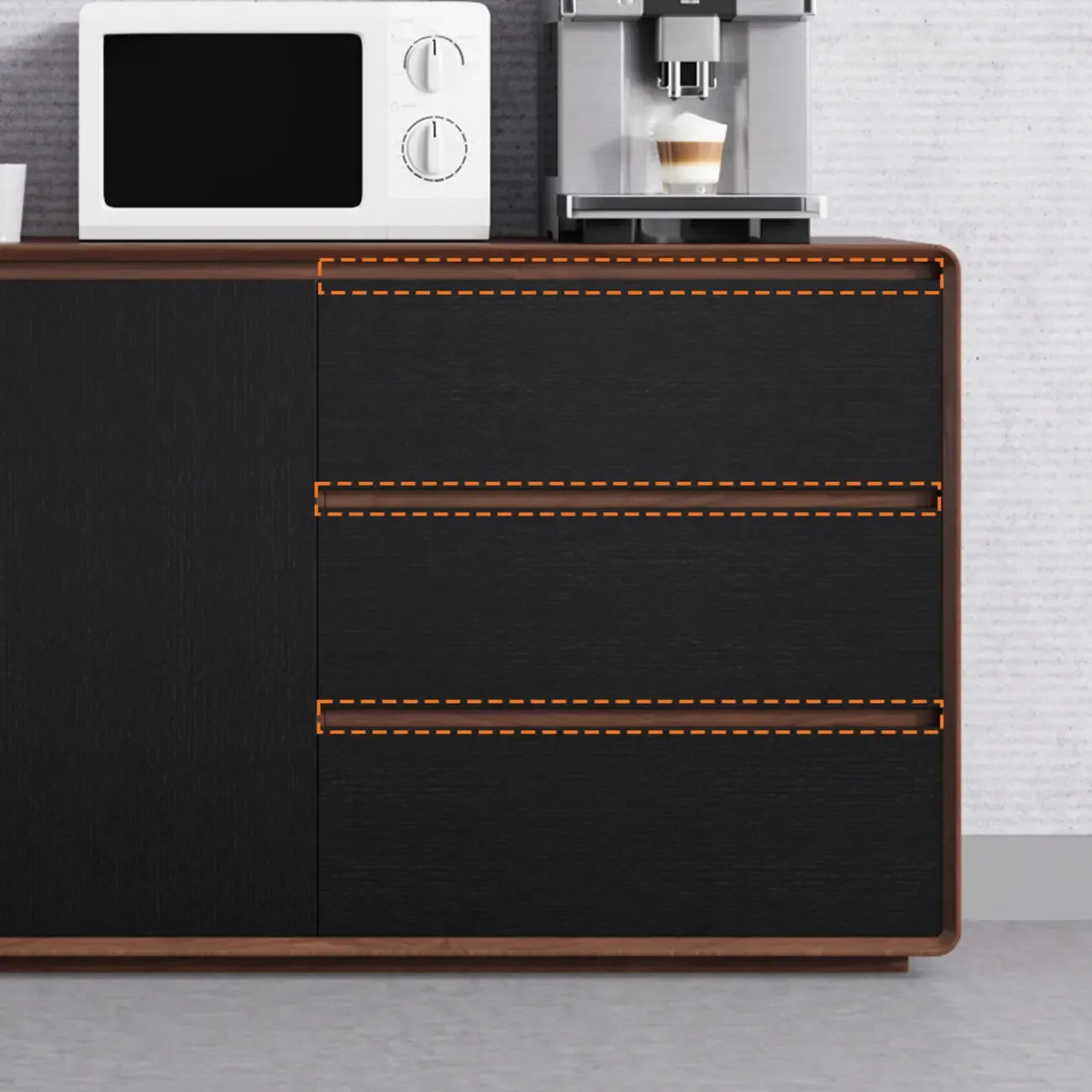 Modern Wooden Sideboard with Drawers for Kitchen