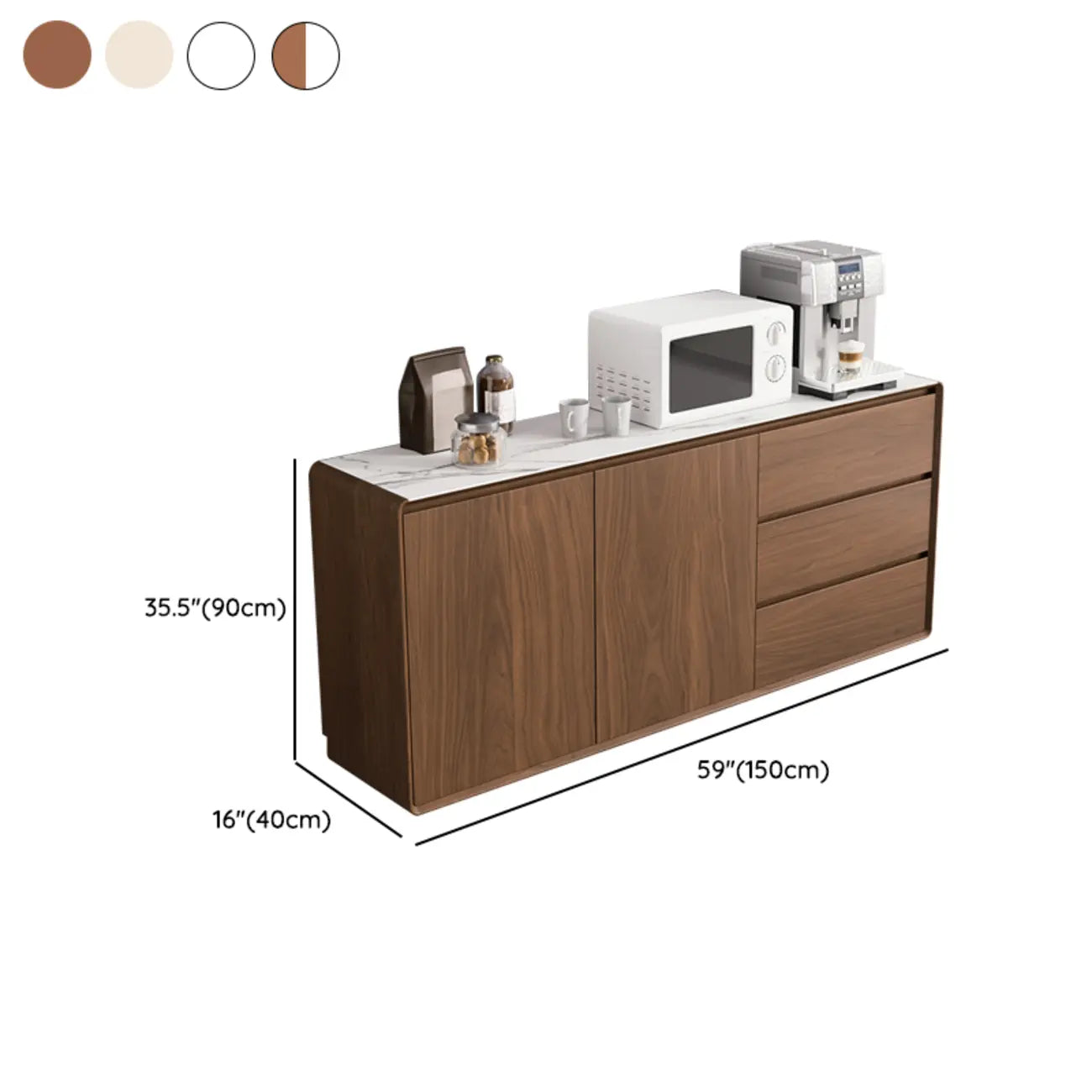Modern Wooden Sideboard with Drawers for Kitchen