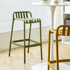 Minimalist Plastic Counter Bar Stool Outdoor Indoor