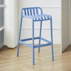 Minimalist Plastic Counter Bar Stool Outdoor Indoor