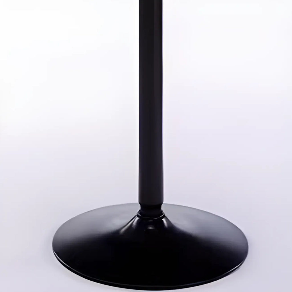 Scandinavian 36 Wooden Round Bistro Table with Metal Pedestal