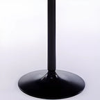 Scandinavian 36 Wooden Round Bistro Table with Metal Pedestal