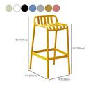 Minimalist Plastic Counter Bar Stool Outdoor Indoor