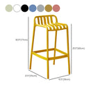 Minimalist Plastic Counter Bar Stool Outdoor Indoor