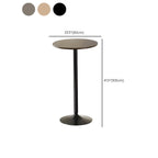 Scandinavian 36 Wooden Round Bistro Table with Metal Pedestal