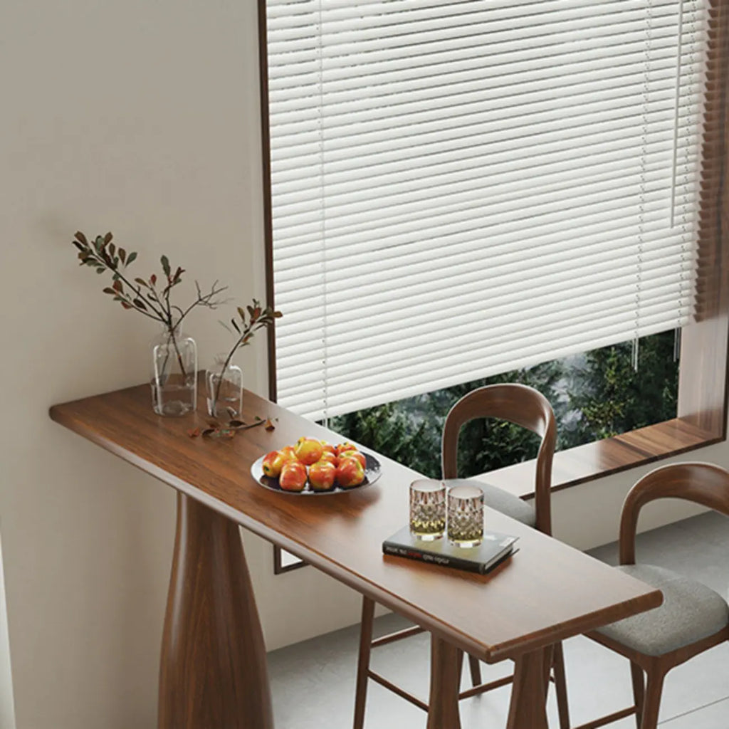 Brown Rectangle Natural Wooden Bar Table for Dining Room