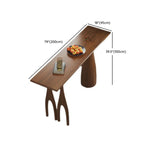 Brown Rectangle Natural Wooden Bar Table for Dining Room