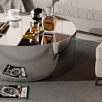 Reflective Modern Silver Metal Coffee Table