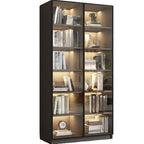 Black Wood Glass Door Storage Standard Display Cabinet
