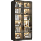 Black Wood Glass Door Storage Standard Display Cabinet