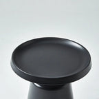 White Round Metal End Table with Tray Top for Living Room