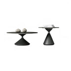 White Round Nesting Coffee Table with Modern Simple Style
