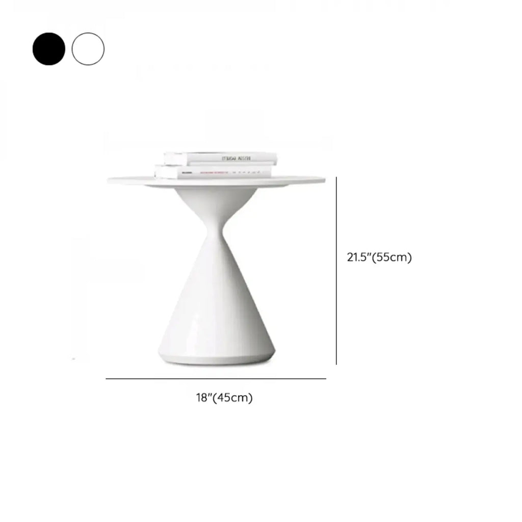 White Round Nesting Coffee Table with Modern Simple Style