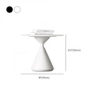 White Round Nesting Coffee Table with Modern Simple Style