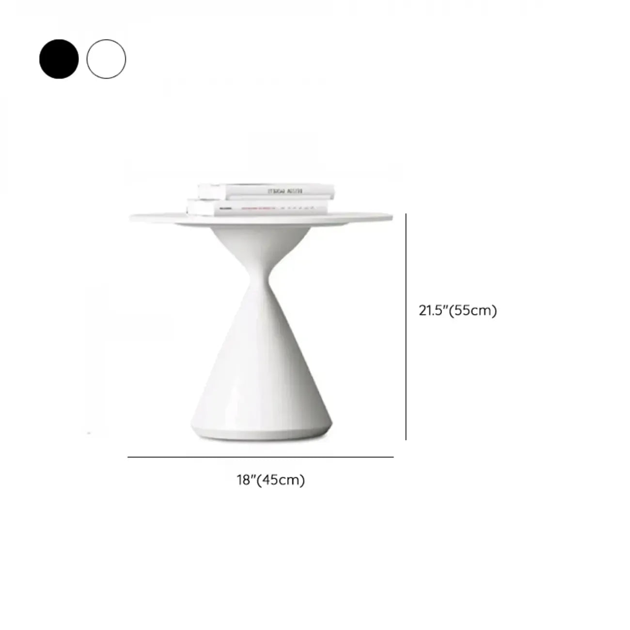 White Round Nesting Coffee Table with Modern Simple Style