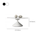 White Round Nesting Coffee Table with Modern Simple Style