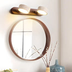 3-Light Bathroom Circle LED Stone Cylinder Vanity Light