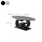 Modern White Oval Coffee Table with Unique Style