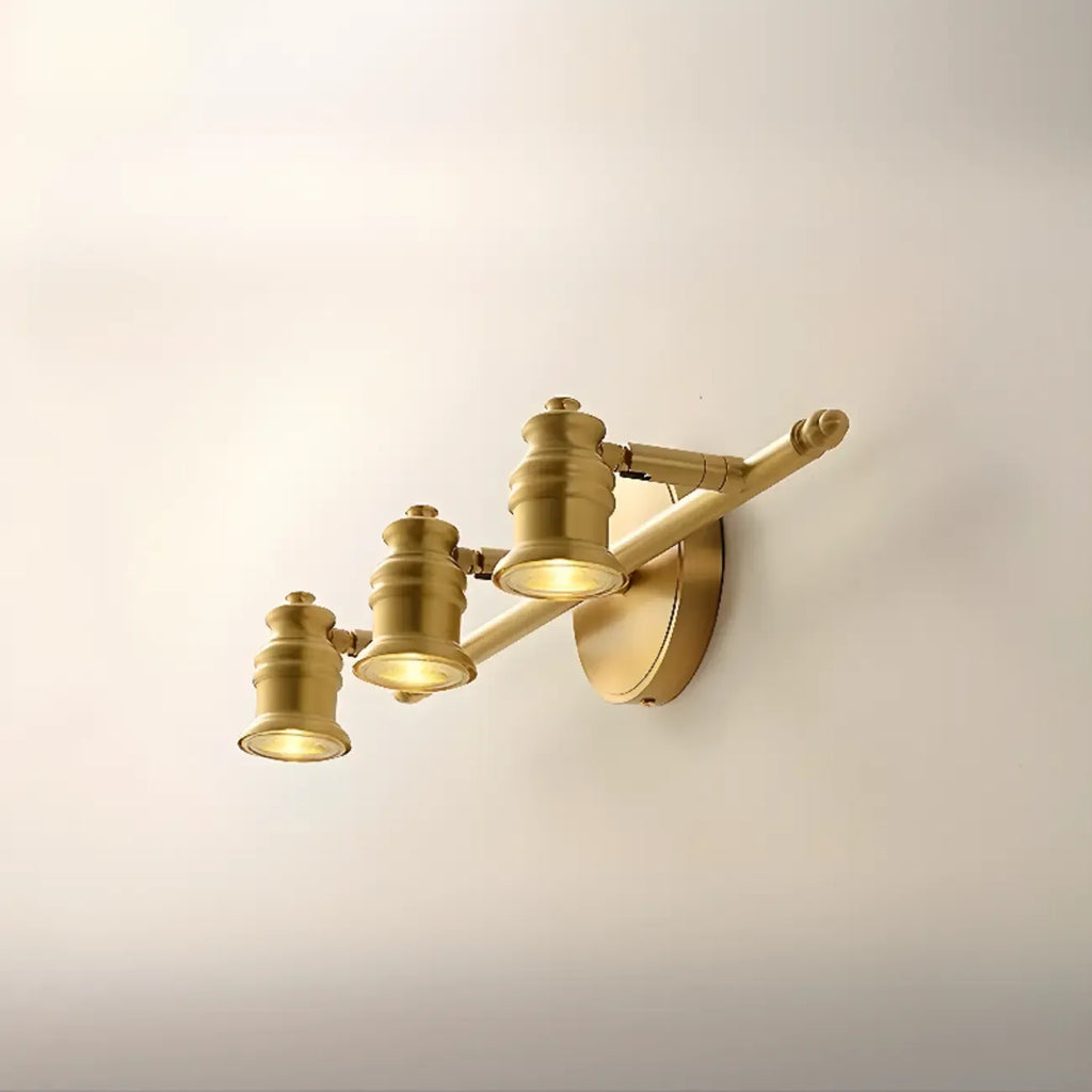 Antique Copper Gold Bath Vanity Light Fixture Hardwired