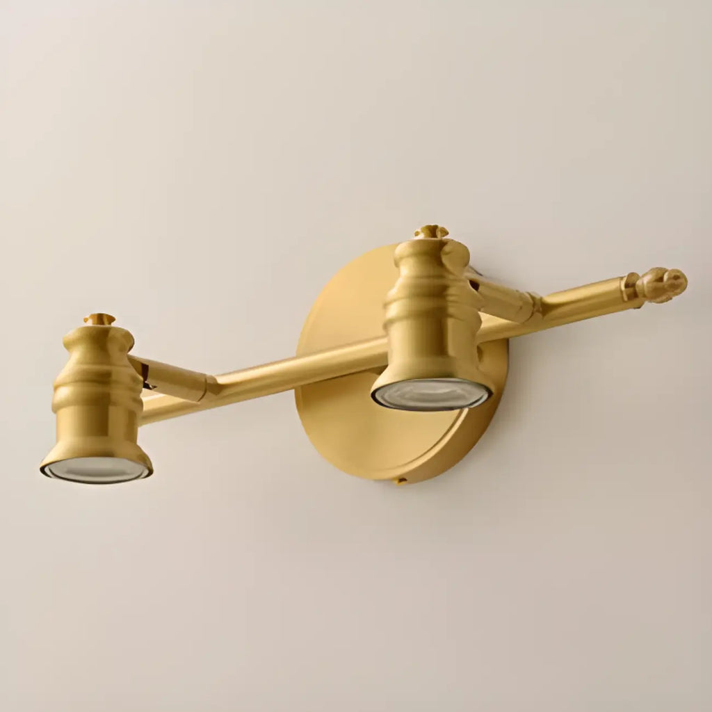 Antique Copper Gold Bath Vanity Light Fixture Hardwired