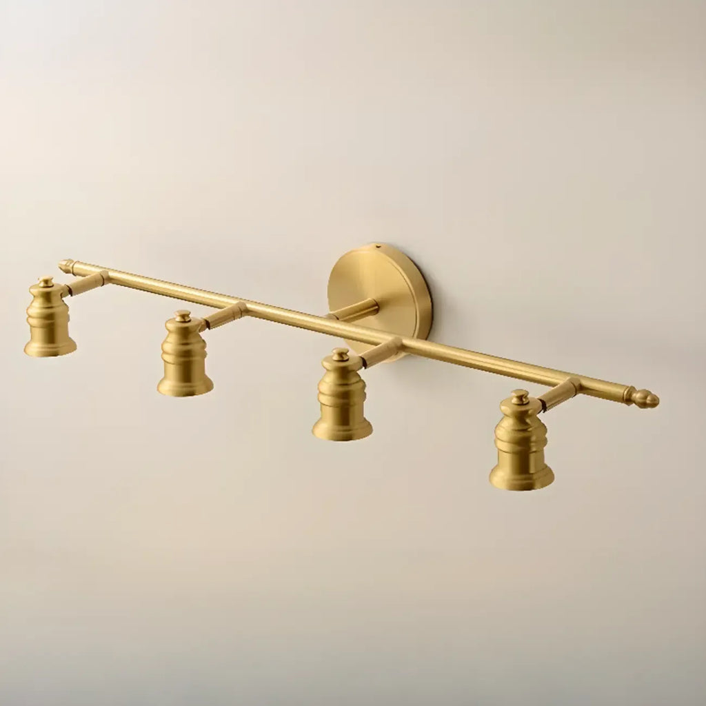 Antique Copper Gold Bath Vanity Light Fixture Hardwired