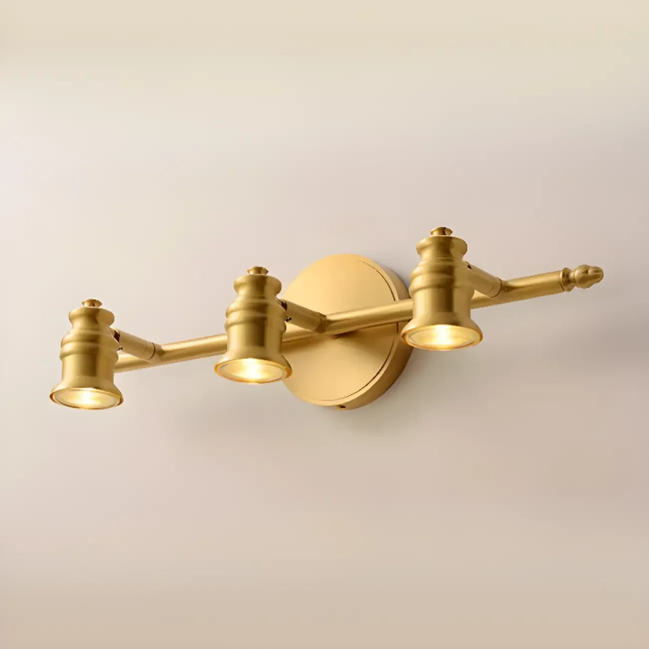 Antique Copper Gold Bath Vanity Light Fixture Hardwired