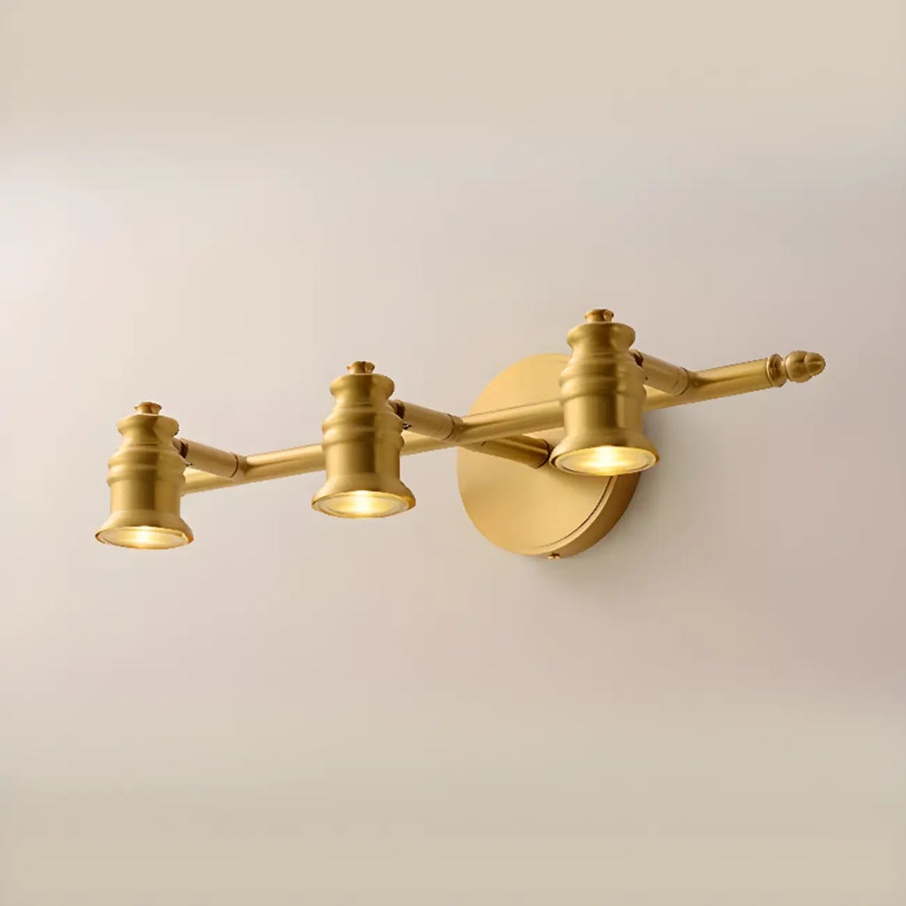 Antique Copper Gold Bath Vanity Light Fixture Hardwired