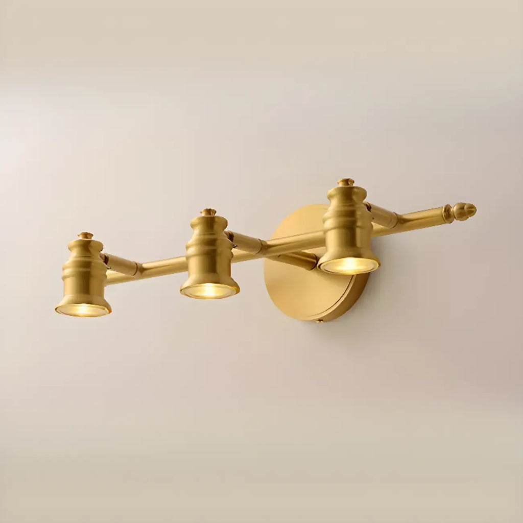 Antique Copper Gold Bath Vanity Light Fixture Hardwired